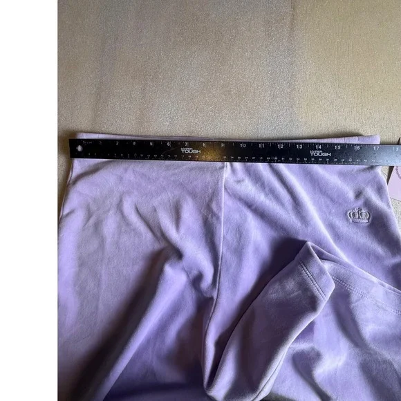 Juicy Couture Velour Crown Logo Bike Shorts Lavender Purple Womens XXL-970 - Picture 7 of 7